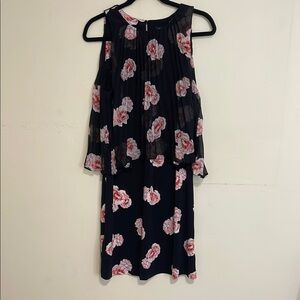 Tommy Hilfiger Blue Ruffled Cold Shoulder Sundress